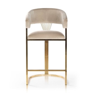 SCAUN DE BAR MARCILLE 70, BEJ/AURIU, STIL MODERN - Img 2