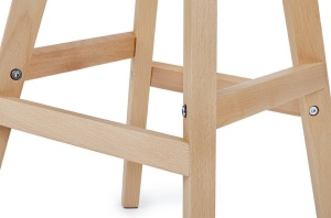SCAUN DE BAR NEGRU HOKER SLIM SOFT STIL MODERN B2 - Img 7