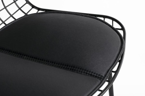 SCAUN DE BAR NEGRU NET, DIN METAL SI PIELE ECO, STIL MODERN B2 - Img 5