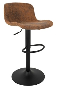 SCAUN DE BAR, REGLABIL, STOR, MARO, CONFECTIONAT DIN PIELE ECOLOGICA SI METAL, STIL MODERN