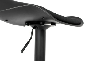 SCAUN DE BAR SNAP BAR TAP, REGLABIL, NEGRU, CONFECTIONAT DIN PLASTIC SI METAL, STIL MODERN - Img 3