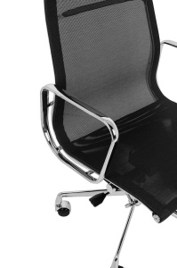 SCAUN DE BIROU AERON PREMIUM, NEGRU/CROM, MATERIAL TEXTIL/PLASA SI METAL, STIL MODERN - Img 6