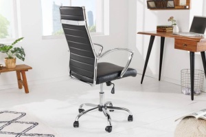 SCAUN DE BIROU, BIG DEAL 107/117CM, METAL SI PIELE ECO DE CULOARE NEAGRA, COD 41022 - Img 2