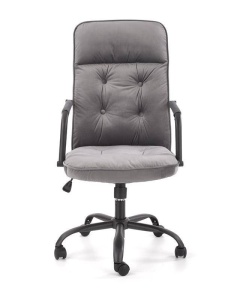 SCAUN DE BIROU COLIN, GRI/NEGRU, TAPITERIE DIN STOFA FINA SI PICIOARE DIN METAL, STIL MODERN - Img 2