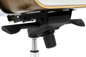 SCAUN DE BIROU DE LUX, ARTIM LOUNGE BUSINESS, REALIZAT PIELE NATURALA ITALIANA SI LEMN, CULOARE ALB/NUC, STIL EAMES - Img 12