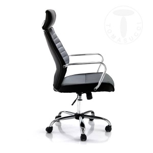 SCAUN DE BIROU, EVOLUTION ALB/NEGRU, STIL MODERN, METAL SI PIELE ECO, COD 2650 - Img 7