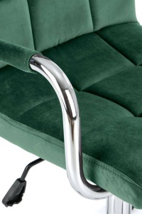 SCAUN DE BIROU GONZO 4, VERDE/CROM, TAPITERIE DIN CATIFEA SI PICIOARE DIN METAL, STIL MODERN - Img 4