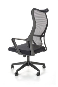 SCAUN DE BIROU LORETO, NEGRU/NEGRU, TAPITERIE DIN TEXTIL/PLASA SI PICIOARE DIN METAL, STIL MODERN - Img 3