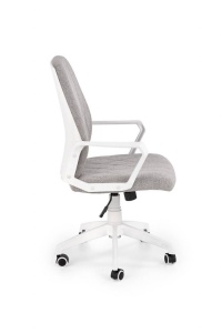 SCAUN DE BIROU SPIN 2, GRI/ALB, TAPITERIE DIN STOFA SI PICIOARE DIN METAL, STIL MODERN - Img 2