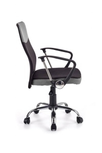 SCAUN DE BIROU TOPIC, GRI/NEGRU/CROM, TAPITERIE DIN STOFA SI PICIOARE DIN METAL, STIL MODERN - Img 3