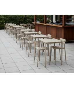 SCAUN DE TERASA DE BAR CAPRI 33, REALIZAT DIN PLASTIC, CULOARE BEJ, PENTRU UZ COMERCIAL, ARTIM GROUP SELECTION - Img 6