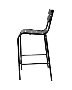 SCAUN DE TERASA DE BAR CLYON PREMIUM, REALIZAT DIN ALUMINIU, CULOARE NEAGRA, PENTRU UZ COMERCIAL, ARTIM GROUP SELECTION - Img 3