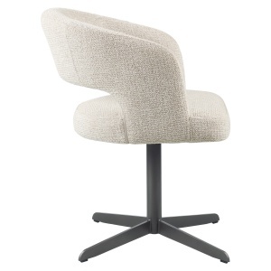 SCAUN DINING, BLANCA, REALIZAT DIN METAL SI TEXTIL IGNIFUG, CULOARE CREM, DESIGN DEOSEBIT, RICHMOND INTERIORS - Img 3