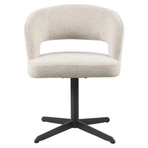 SCAUN DINING, BLANCA, REALIZAT DIN METAL SI TEXTIL IGNIFUG, CULOARE CREM, DESIGN DEOSEBIT, RICHMOND INTERIORS - Img 5