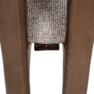SCAUN DINING CONTIGO MOCCA FANCY, 214061, CONFECTIONAT DIN POLIESTER, LEMN MASIV SI SPUMA, BEJ/MARO, STIL MODERN - Img 4
