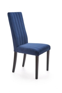 SCAUN DINING DIEGO 2, ALBASTRU MONOLITH 77/NEGRU, CU TAPITERIE DIN CATIFEA SI PICIOARE DIN LEMN MASIV, STIL CLASIC - Img 2