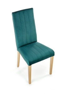 SCAUN DINING DIEGO 3, VERDE MONOLITH 37/STEJAR, CU TAPITERIE DIN CATIFEA SI PICIOARE DIN LEMN MASIV, STIL CLASIC - Img 6