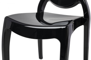 SCAUN DINING ELIZABETH, NEGRU, DIN POLICARBONAT, STIL MODERN B2 - Img 2