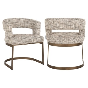 SCAUN DINING ELLIS BE TRENDY 01 NATURE, S4756, CONFECTIONAT DIN 100% POLIESTER, SPUMA SI METAL, RICHMOND INTERIORS