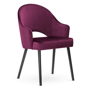 SCAUN DINING GODA PLUS, BORDO/NEGRU, STIL MODERN