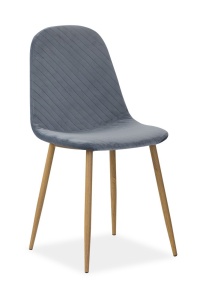 SCAUN DINING GRI INCHIS/STEJAR POLI - DESIGN MODERN