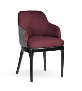 SCAUN DINING HAROLD, BORDO/GRI/NEGRU, STIL CLASIC, ATR