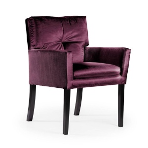 SCAUN DINING HAVANA, BORDO/NEGRU, STIL CLASIC, ATR - Img 1