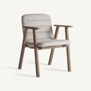 SCAUN DINING JACQUARD, MARO DESCHIS SI BEJ, REF. 35773, PRELUCRAT MANUAL, CONFECTIONAT DIN LEMN DE ULM SI TEXTIL, STIL MODERN
