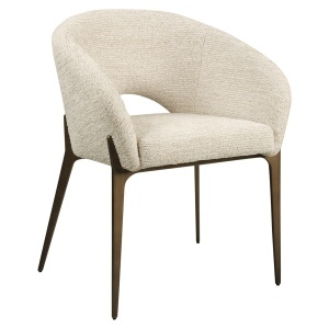 SCAUN DINING KENZI, REALIZAT DIN LEMN DE FAG SI TEXTIL IGNIFUG, CULOARE ALB/NATUR, DESIGN DEOSEBIT, RICHMOND INTERIORS - Img 5