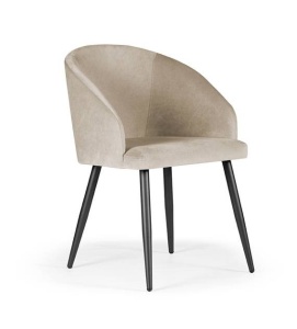 SCAUN DINING KORFU, BEJ/NEGRU, STIL MODERN