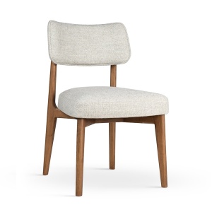 SCAUN DINING MINOTTI, GRI/NUC, CONFECTIONAT DIN TAPITERIE DIN TEXTIL, SPUMA SI PICIOARE DIN LEMN, STIL MODERN