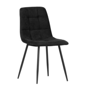 SCAUN DINING, NEGRU/NEGRU, DIN TEXTIL SI METAL, ARTIM GROUP SELECTION