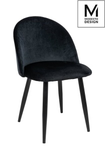 SCAUN DINING NICOLE, NEGRU, DIN CATIFEA SI METAL, STIL MODERN B2