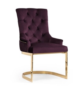 SCAUN DINING PARMA, BORDO/AURIU, STIL MODERN