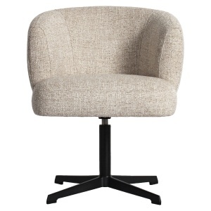 SCAUN DINING ROTATIV, DINAN, REALIZAT DIN METAL, PLACAJ SI TEXTIL IGNIFUG, CULOARE CREM, DESIGN DEOSEBIT, RICHMOND INTERIORS - Img 5