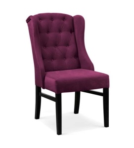 SCAUN DINING ROYAL CHESTERFIELD, BORDO/NEGRU, STIL CLASIC