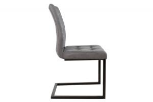 SCAUN DINING SAU BIROU NEGRU/GRI OXFORD DESIGN VINTAGE/INDUSTRIAL - Img 3