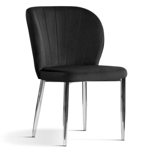 SCAUN DINING SHELLY, NEGRU/CROM , STIL MODERN