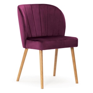 SCAUN DINING SHELLY PLUS, BORDO/STEJAR, STIL MODERN