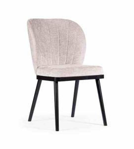 SCAUN DINING SHELLY PRO, BEJ/NEGRU, STIL MODERN