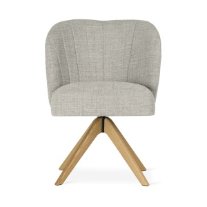 SCAUN DINING SHELLY SUPREME WOOD, CONFECTIONAT DIN LEMN, SPUMA, ARCURI SI TEXTIL, BEJ/NATURAL, STIL MODERN