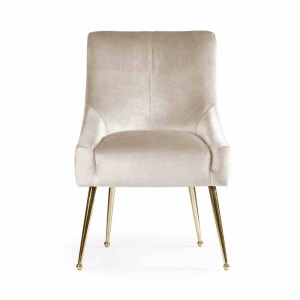 SCAUN DINING SIZAR, BEJ/AURIU, STIL MODERN - Img 2