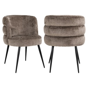 SCAUN DINING STELLA STONE CHENILLE NIAGARA 104, S4745, CONFECTIONAT DIN 100% POLIESTER, SPUMA, METAL SI LEMN DE PIN, RICHMOND INTERIORS