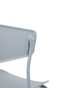 SCAUN DINING/TERASA JETT, GRI, DIN POLIPROPILENA SI METAL, STIL MODERN - Img 3