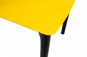 SCAUN DINING/TERASA VINCENT, GALBEN/NEGRU, DIN POLIPROPILENA, STIL MODERN - Img 6
