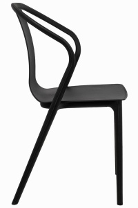SCAUN DINING/TERASA VINCENT, NEGRU, DIN POLIPROPILENA, STIL MODERN - Img 2