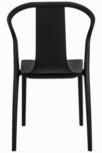 SCAUN DINING/TERASA VINCENT, NEGRU, DIN POLIPROPILENA, STIL MODERN - Img 4