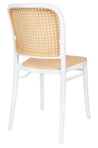 SCAUN DINING/TERASA WICKY, ALB/BEJ, DIN POLIPROPILENA, STIL MODERN B2 - Img 3
