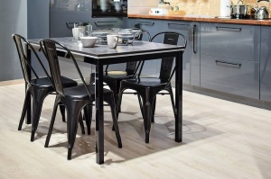 SCAUN DINING TOWER PARIS, NEGRU, DIN OTEL, STIL MODERN