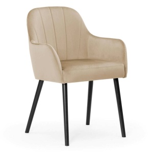 SCAUN DINING TULIP PLUS, BEJ/NEGRU, STIL MODERN